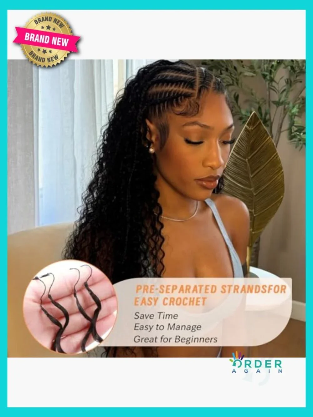 Curly Deep Wave Crochet Hair Synthetic Pre-Separated Feather Y2K Chic